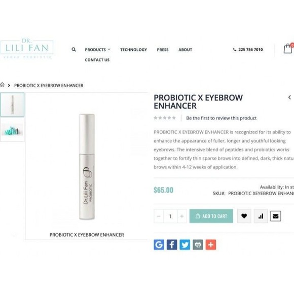 NIB Dr. Lili Fan Probiotic X Eyebrow Enhancer XLash Peptide Growth Serum - Picture 9 of 9